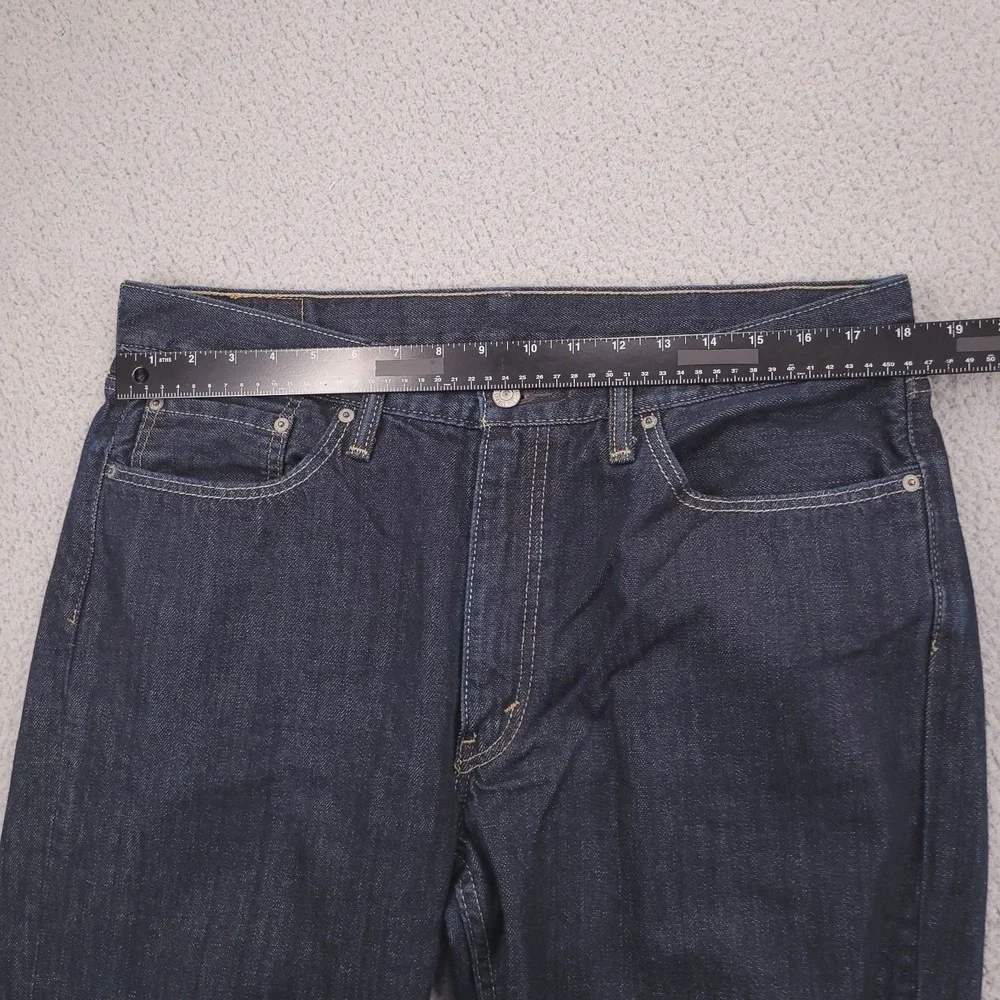 LEVIS 514 Jeans Mens Size 36x32 Straight Fit 100% Cotton Dark Wash Denim